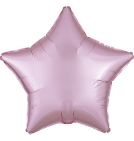 Folieballon pastel roze vorm ster 48 cm