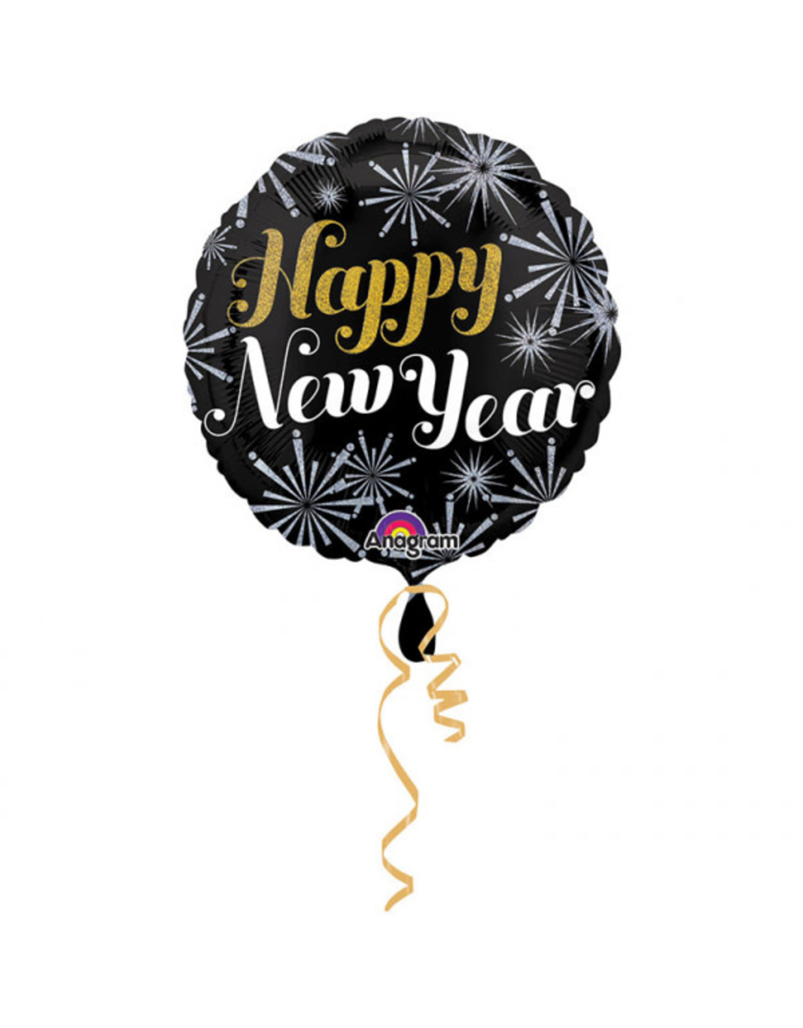 Amscan folieballon rond happy new year 45 cm