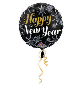 Amscan folieballon rond happy new year 45 cm