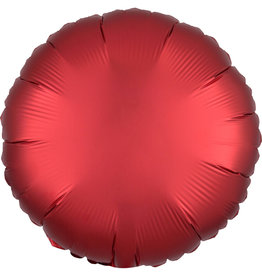 Amscan folieballon donkerrood vorm rond 43 cm