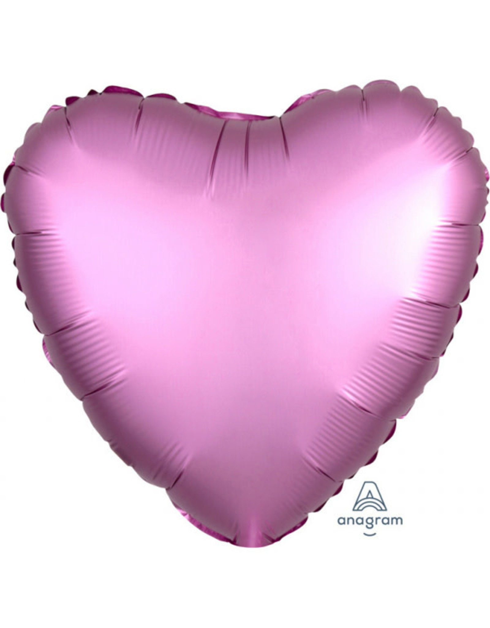 Folieballon flamingo roze vorm hart 43 cm