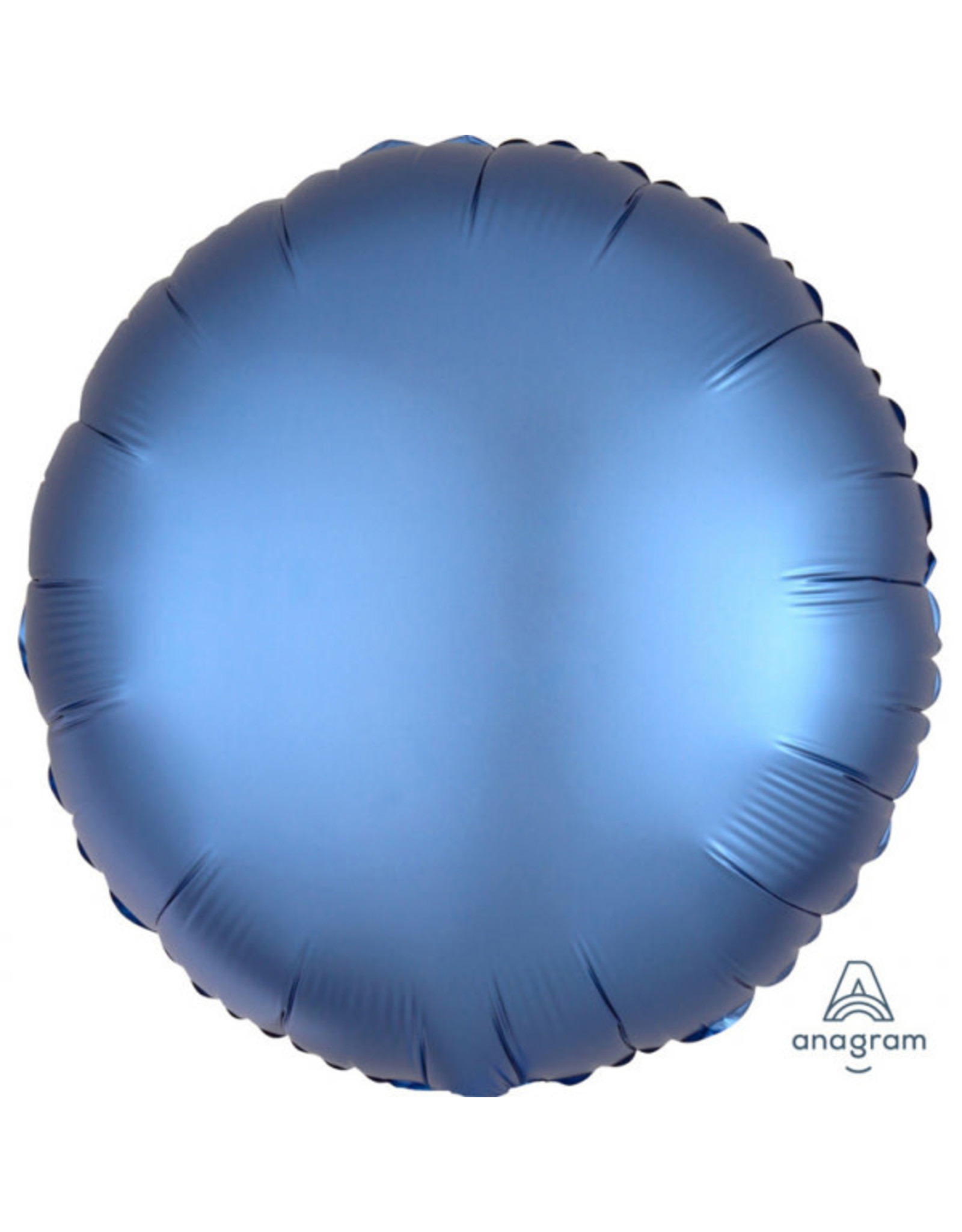 Amscan folieballon Azure blauw vorm rond 43 cm