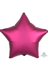 Folieballon fuchsia vorm ster 48 cm