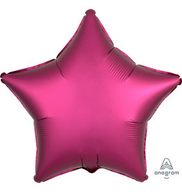 Folieballon fuchsia vorm ster 48 cm