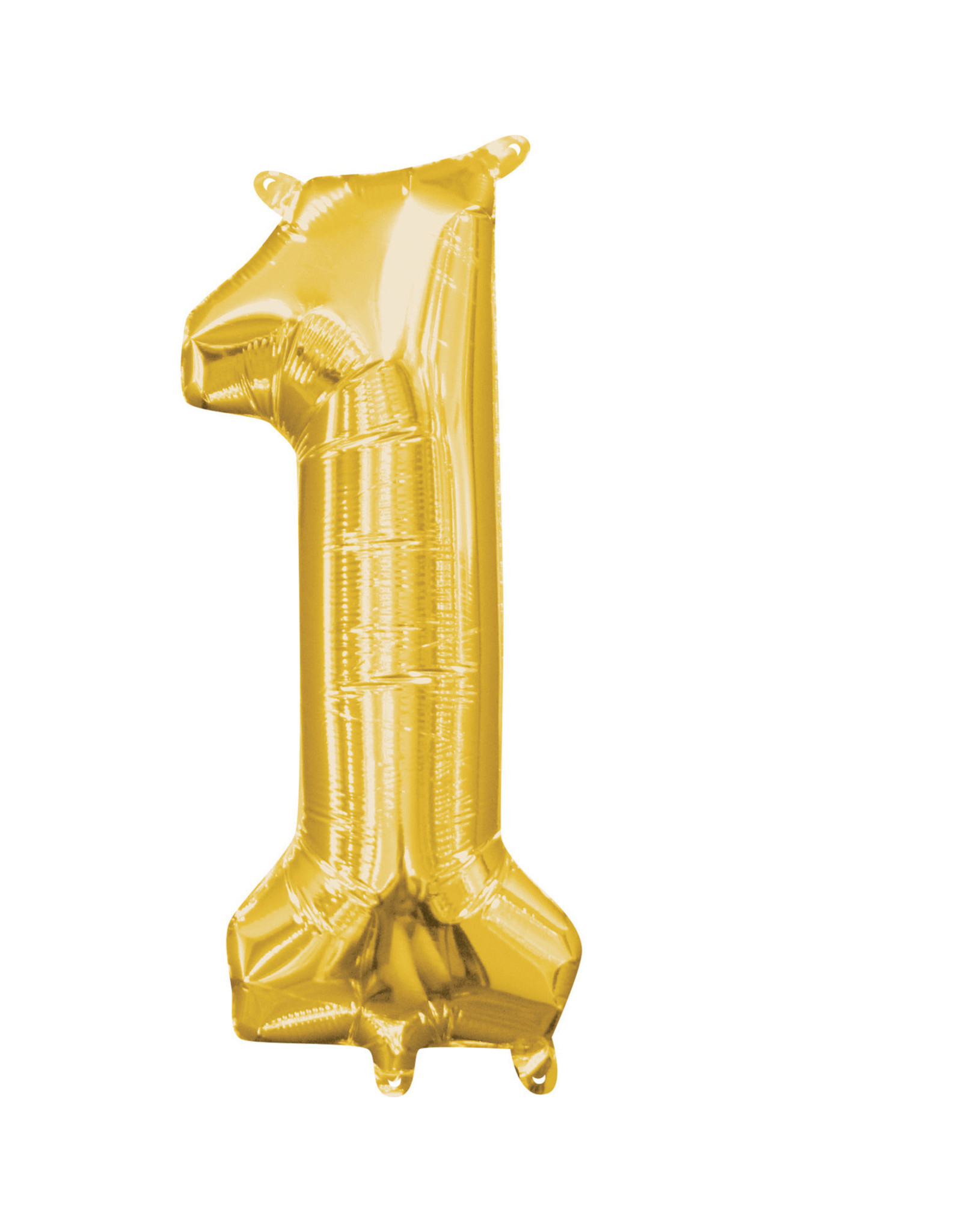 Folieballon goud cijfer 1 40 cm