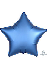 Folieballon Azure blauw vorm ster 48 cm