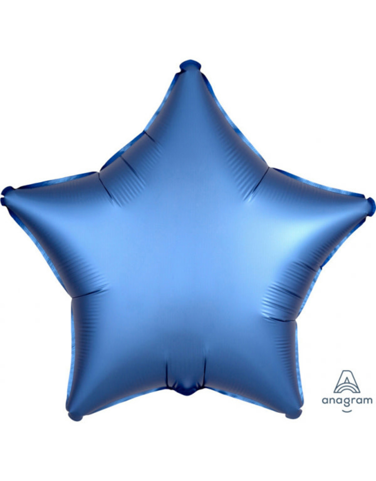 Folieballon Azure blauw vorm ster 48 cm