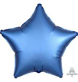 Amscan folieballon Azure blauw vorm ster 48 cm