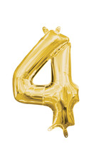 Folieballon goud cijfer 4 40 cm