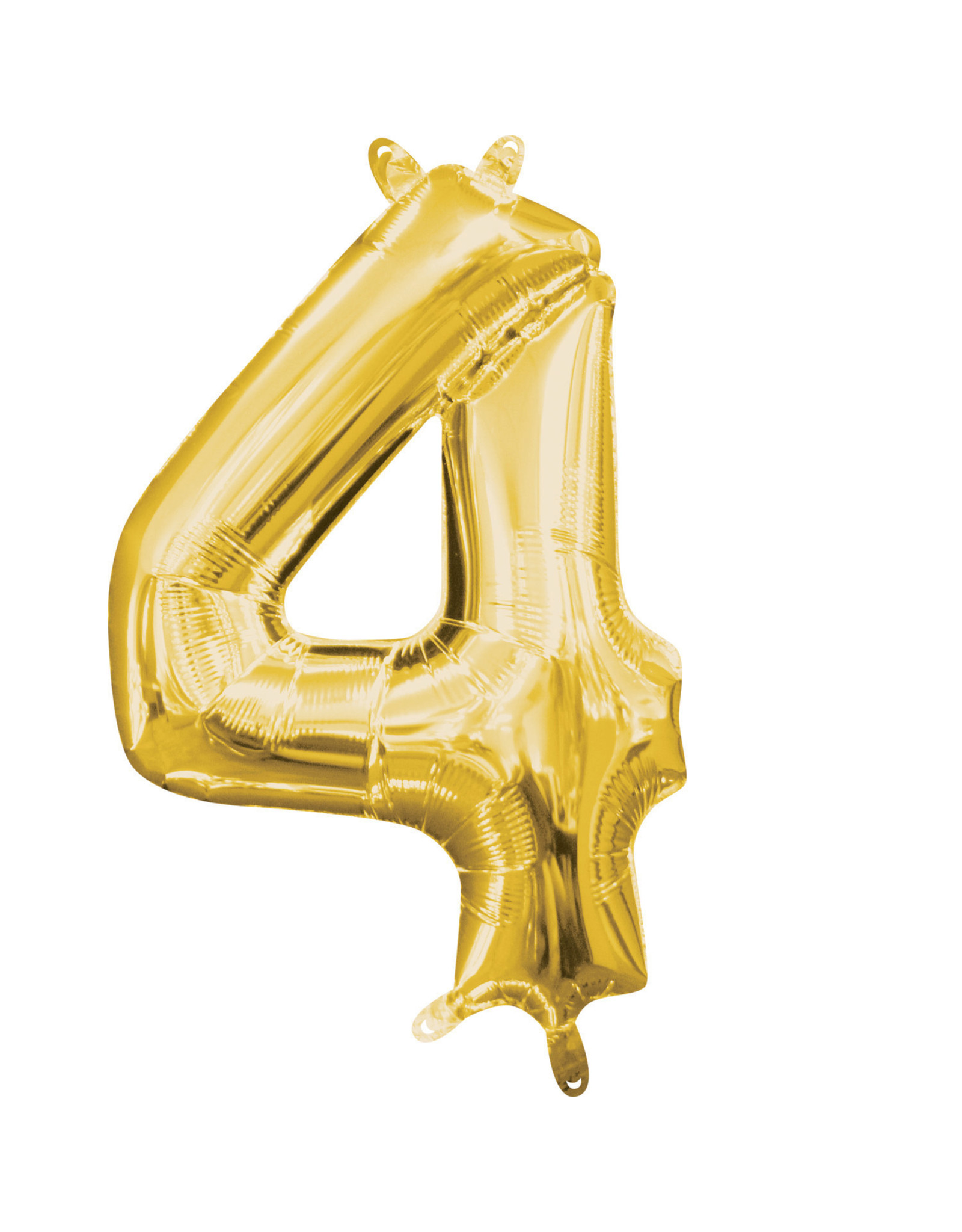 Folieballon goud cijfer 4 40 cm