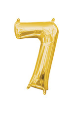 Folieballon goud cijfer 7 40 cm