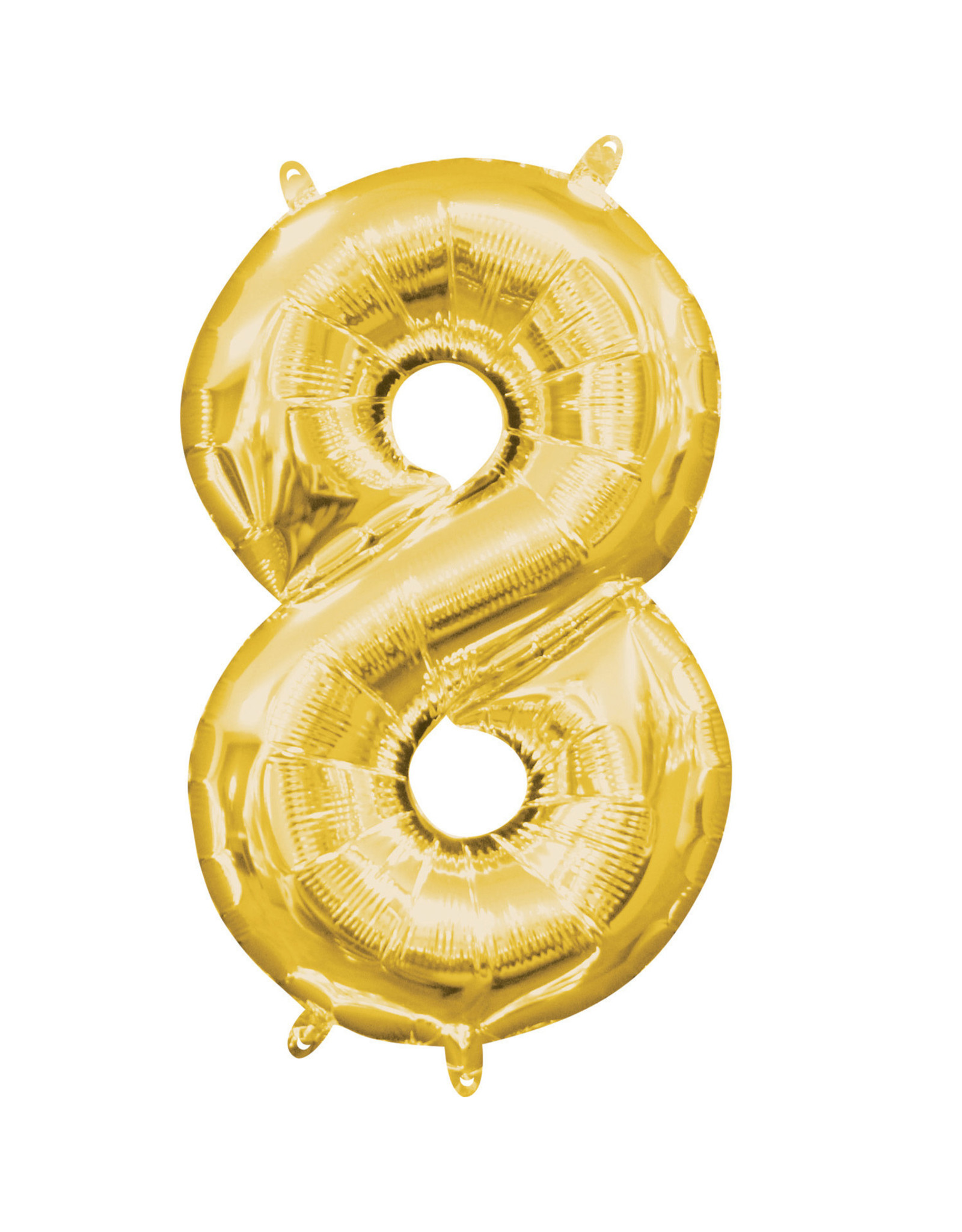 Folieballon goud cijfer 8 40 cm