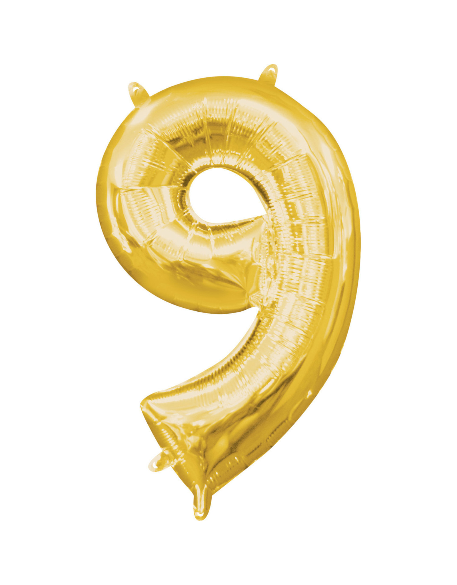 Folieballon goud cijfer 9 40 cm