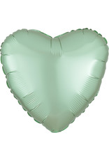Folieballon mint groen hart 43 cm