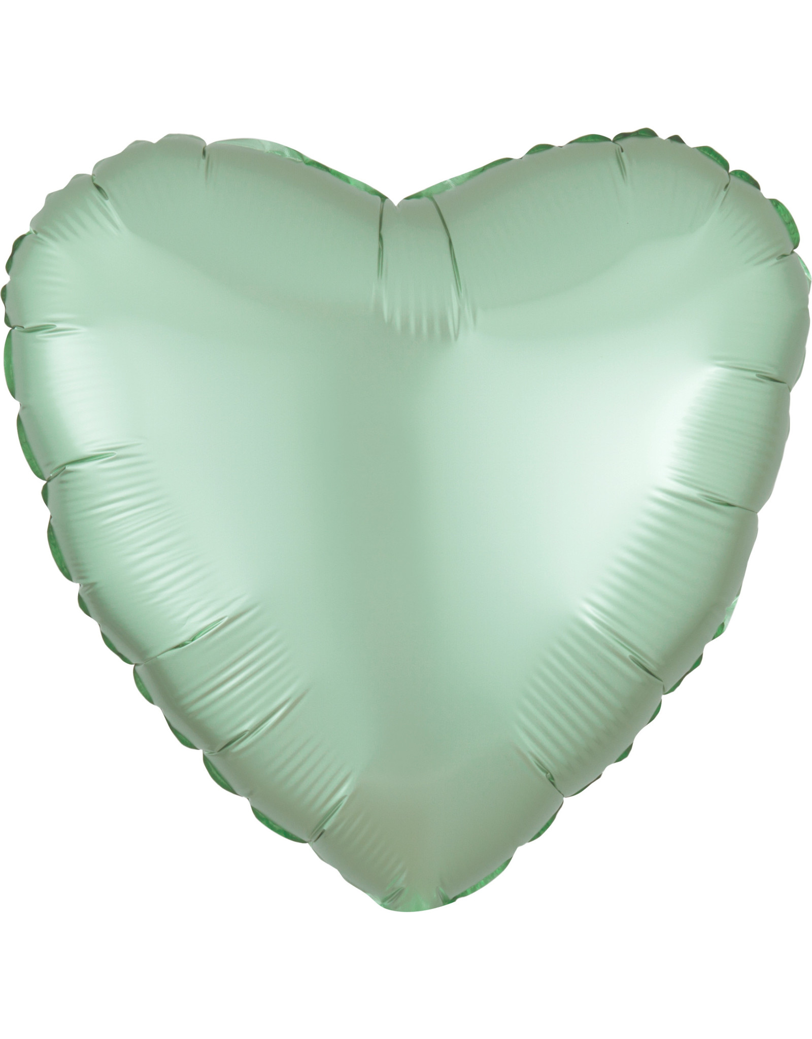 Folieballon mint groen hart 43 cm