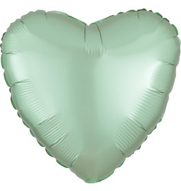 Folieballon mint groen hart 43 cm