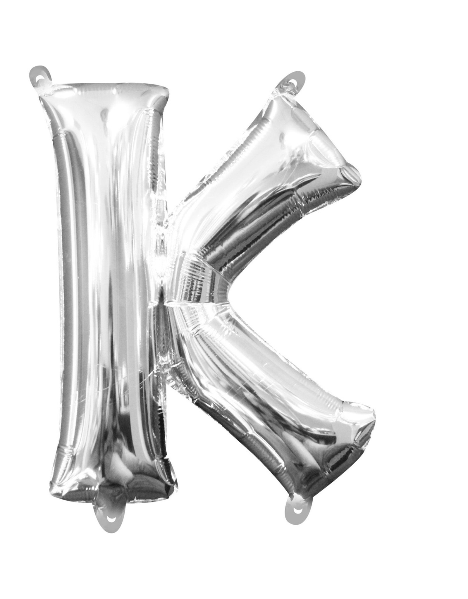 Amscan folieballon zilver letter K 40 cm