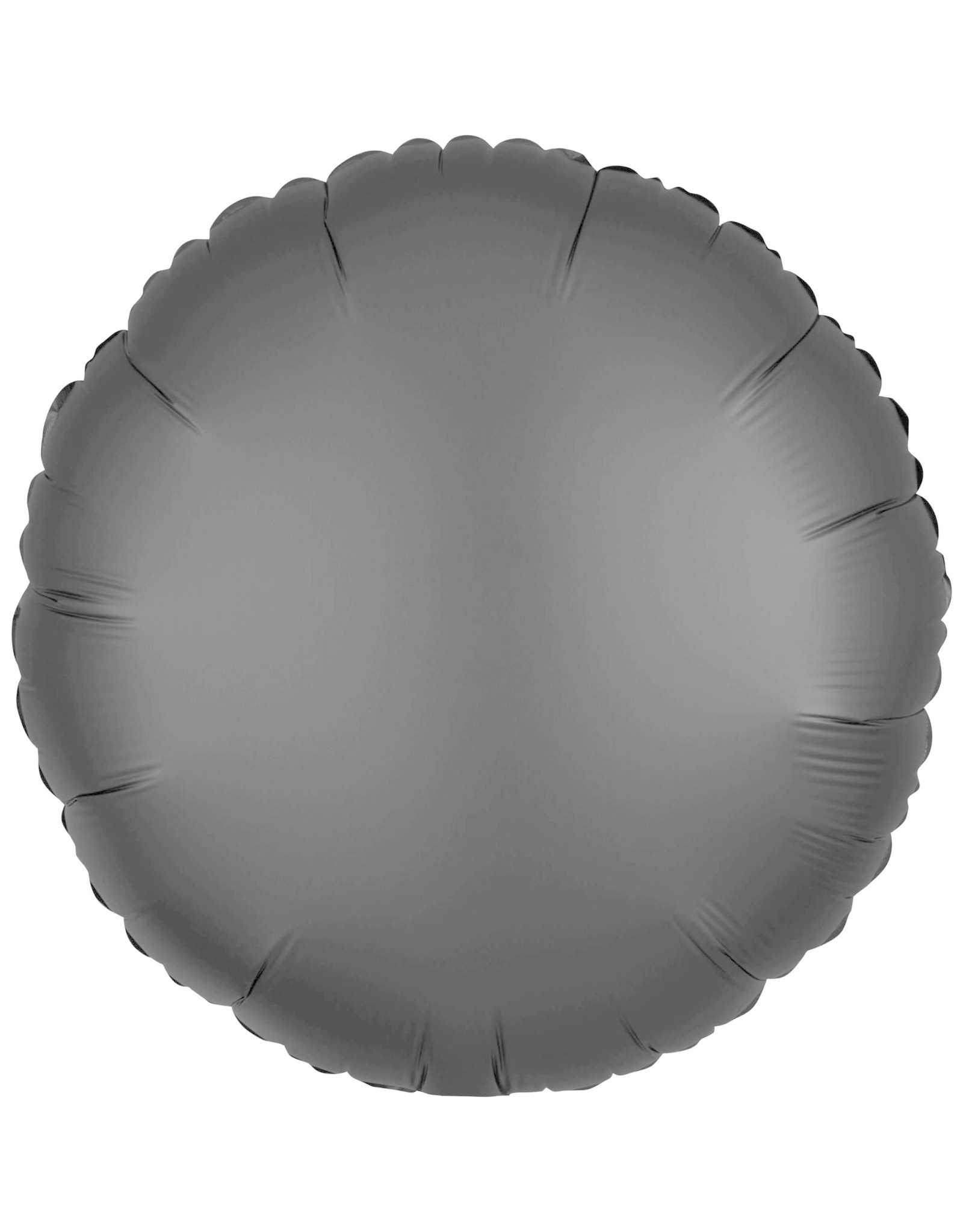 Folieballon zwart mat rond 43 cm