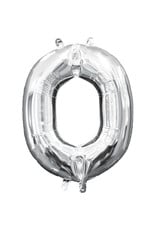 Amscan folieballon zilver letter O 40 cm