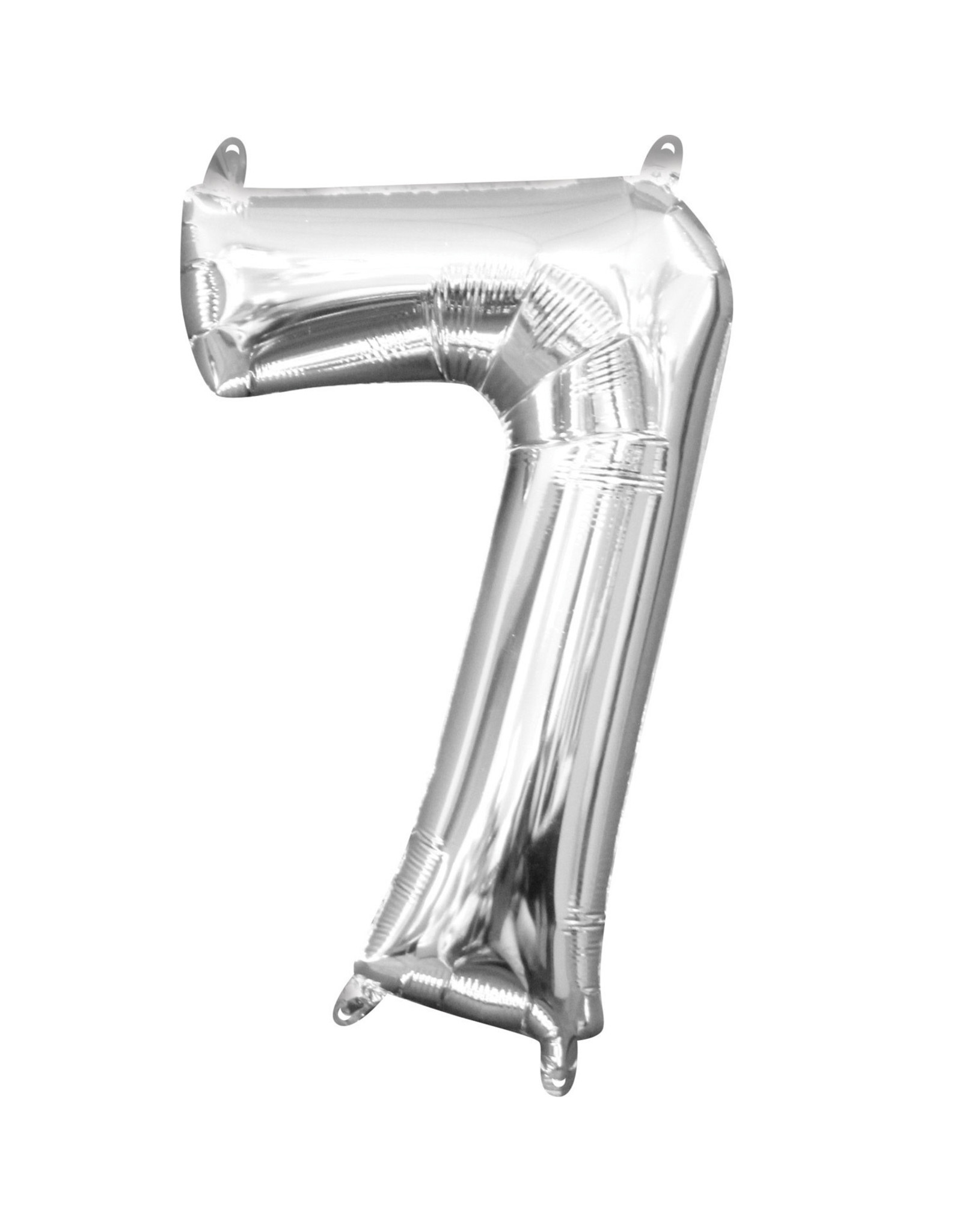 Folieballon zilver cijfer 7 40 cm