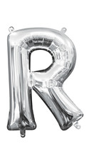 Amscan folieballon zilver letter R 40 cm