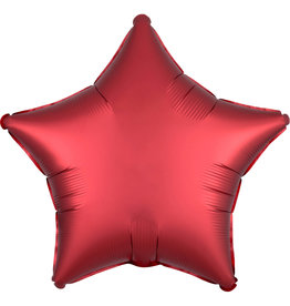 Amscan folieballon donkerrood vorm ster 48 cm