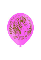 Unicorn latex ballonnen roze 11 inch 6 stuks