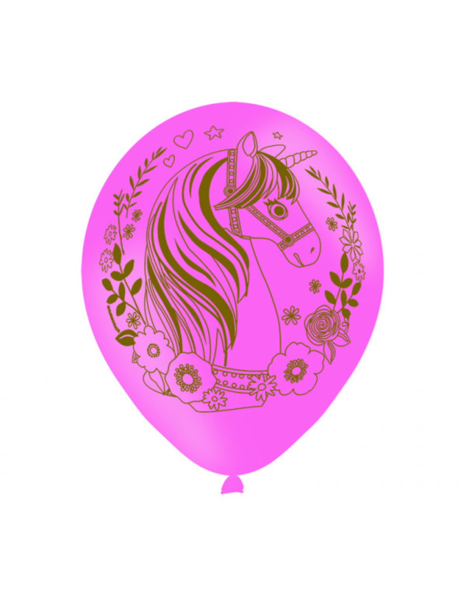 Unicorn latex ballonnen roze 11 inch 6 stuks