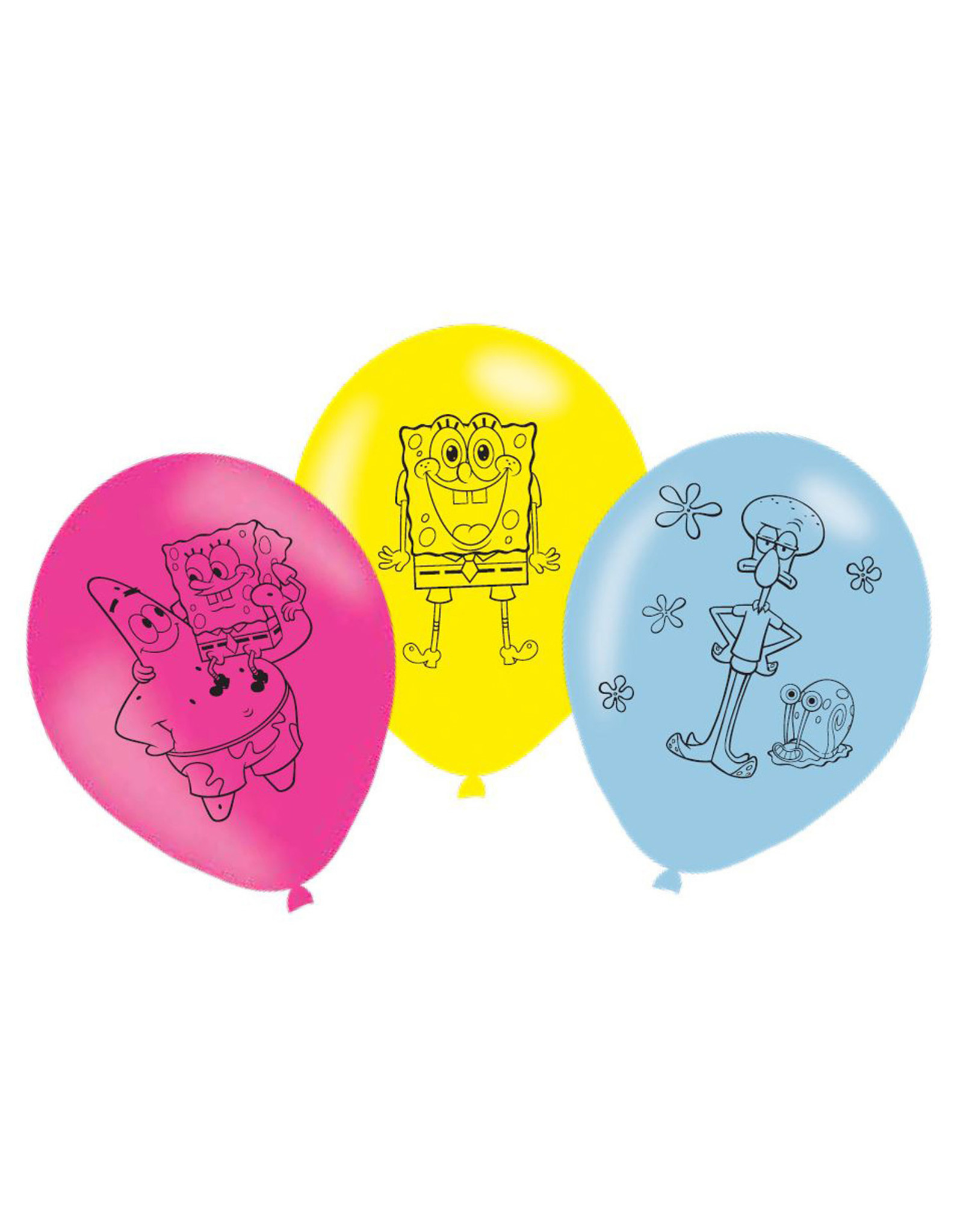 Amscan latex ballonnen Spongebob 6 stuks