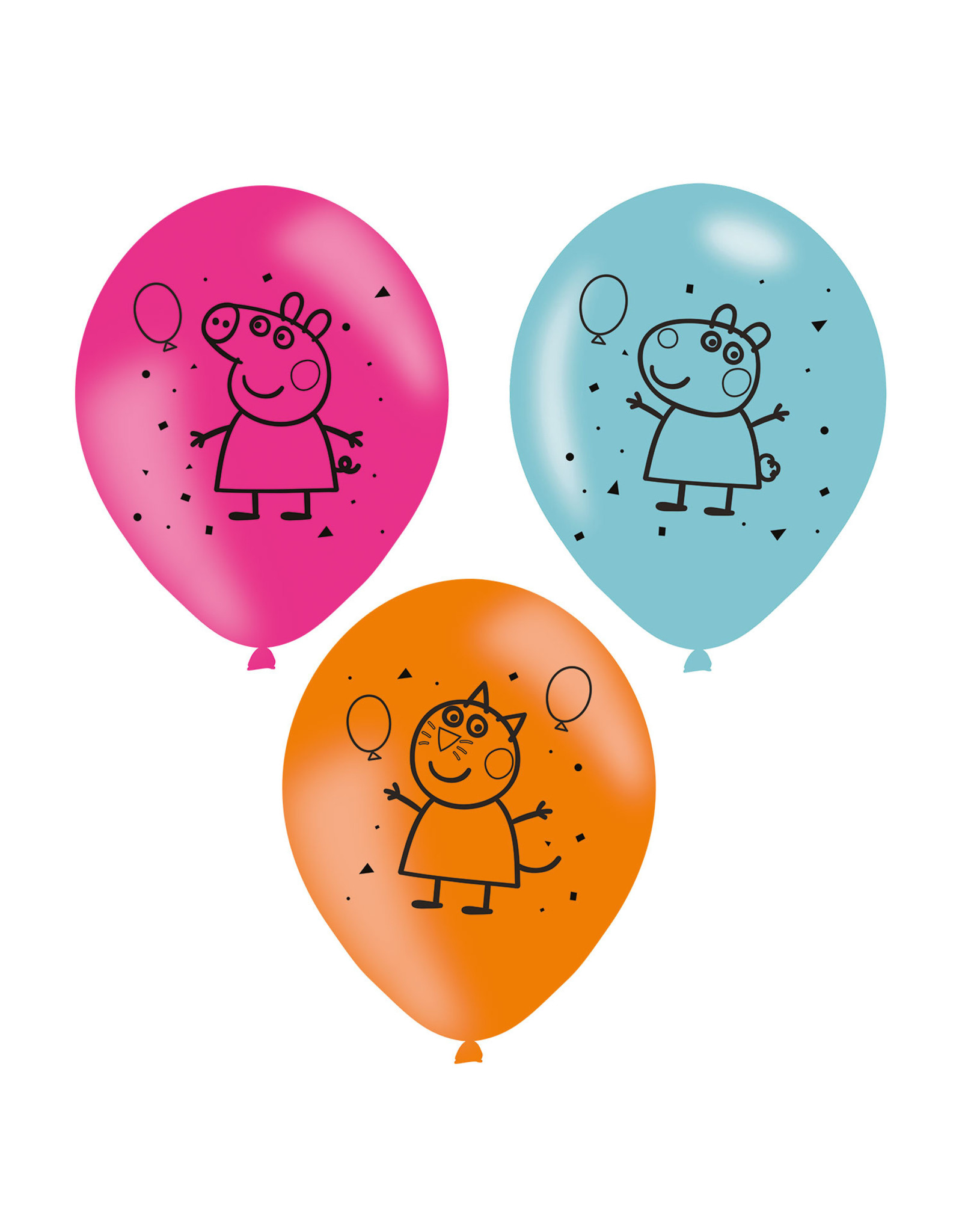 Amscan latex ballonnen Peppa pig 6 stuks