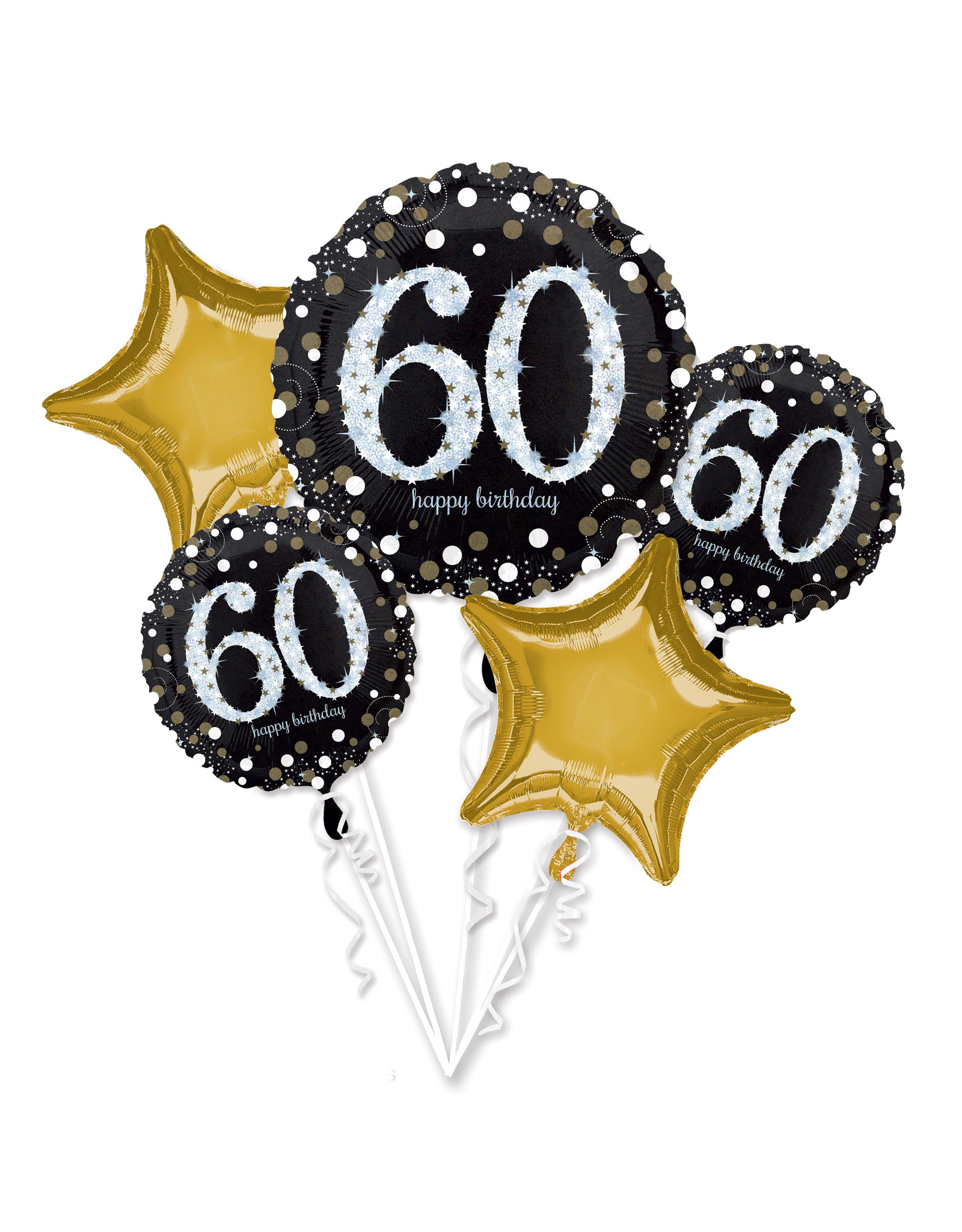 Amscan sparkling folieballonpakket 60 jaar