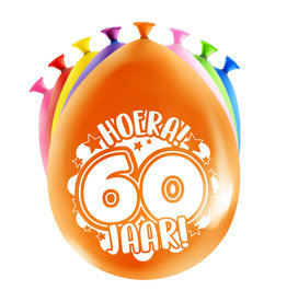 8 party ballonnen 60 jaar