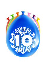Latex ballonnen happy 10 jaar 8 stuks
