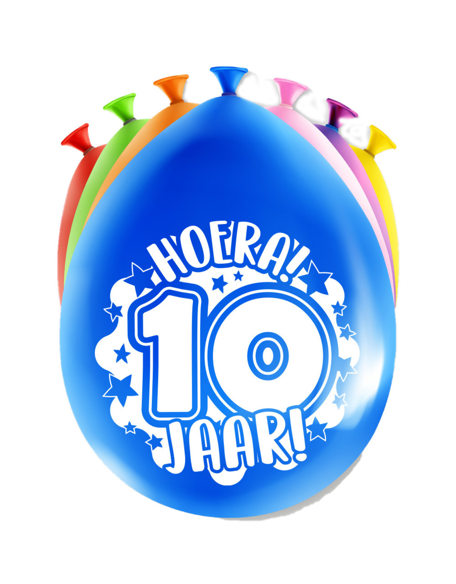 Latex ballonnen happy 10 jaar 8 stuks