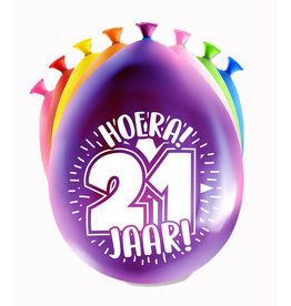 8 party ballonnen 21 jaar