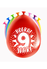 8 party ballonnen 9 jaar