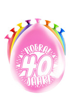 Latex ballonnen happy 40 jaar 8 stuks