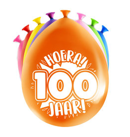 8 party ballonnen 100 jaar