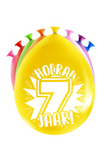 Latex ballonnen happy 7 jaar 8 stuks