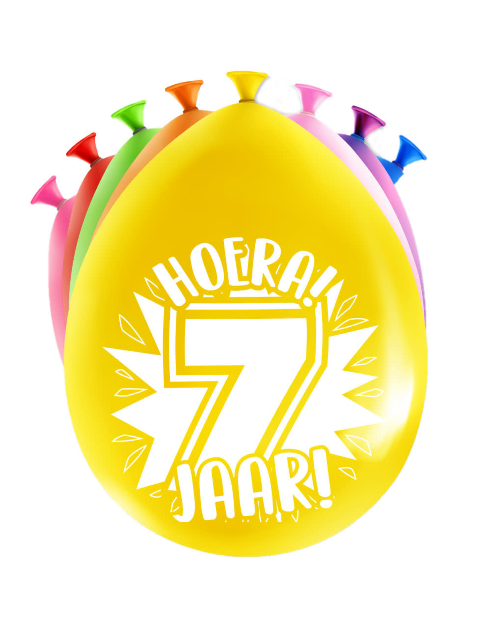 Latex ballonnen happy 7 jaar 8 stuks