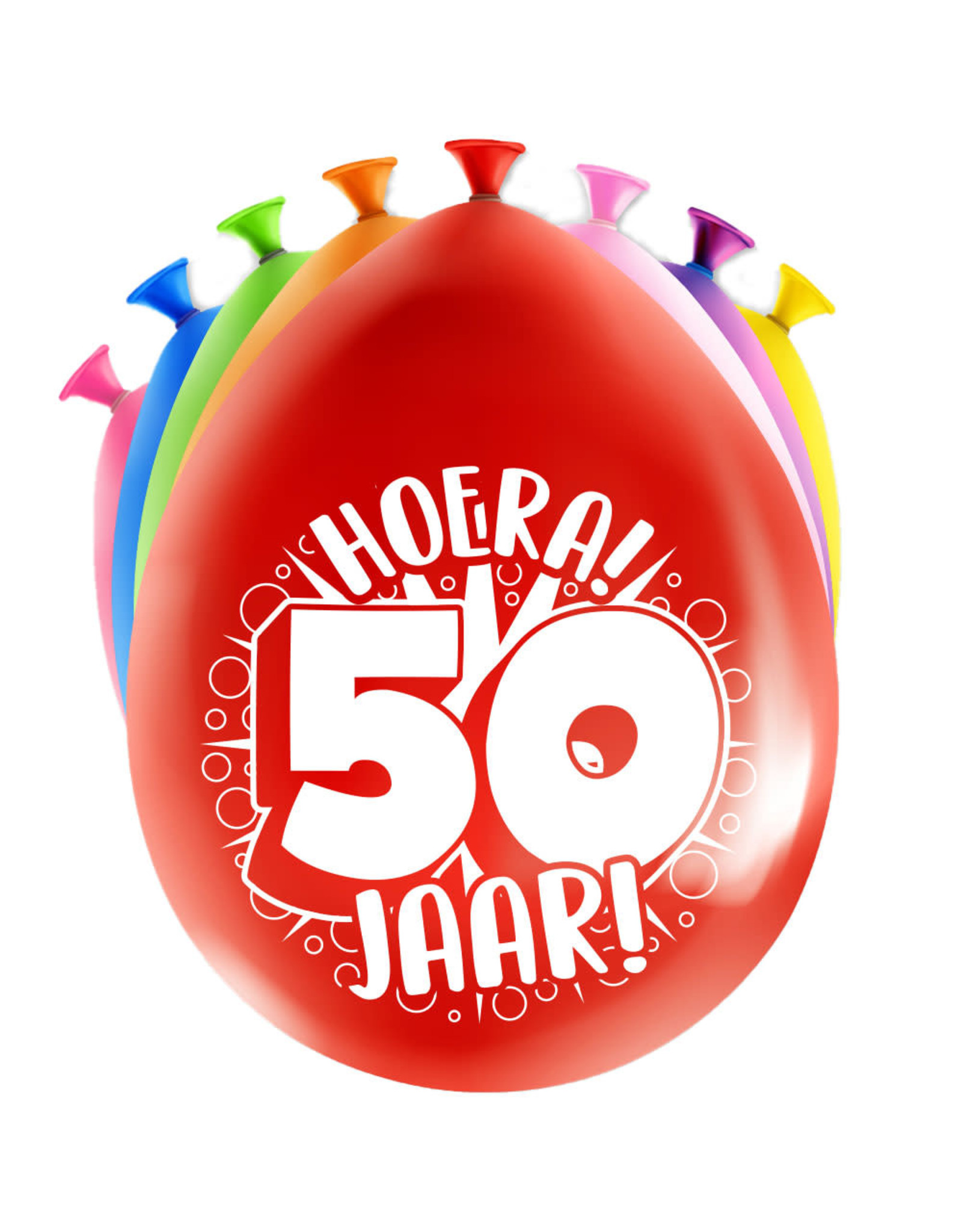 Latex ballonnen happy 50 jaar 8 stuks