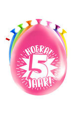 Latex ballonnen happy 5 jaar 8 stuks