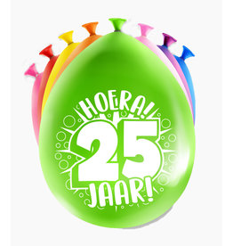 8 party ballonnen 25 jaar