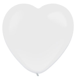 Amscan latex hartballon wit 12 inch 50 stuks
