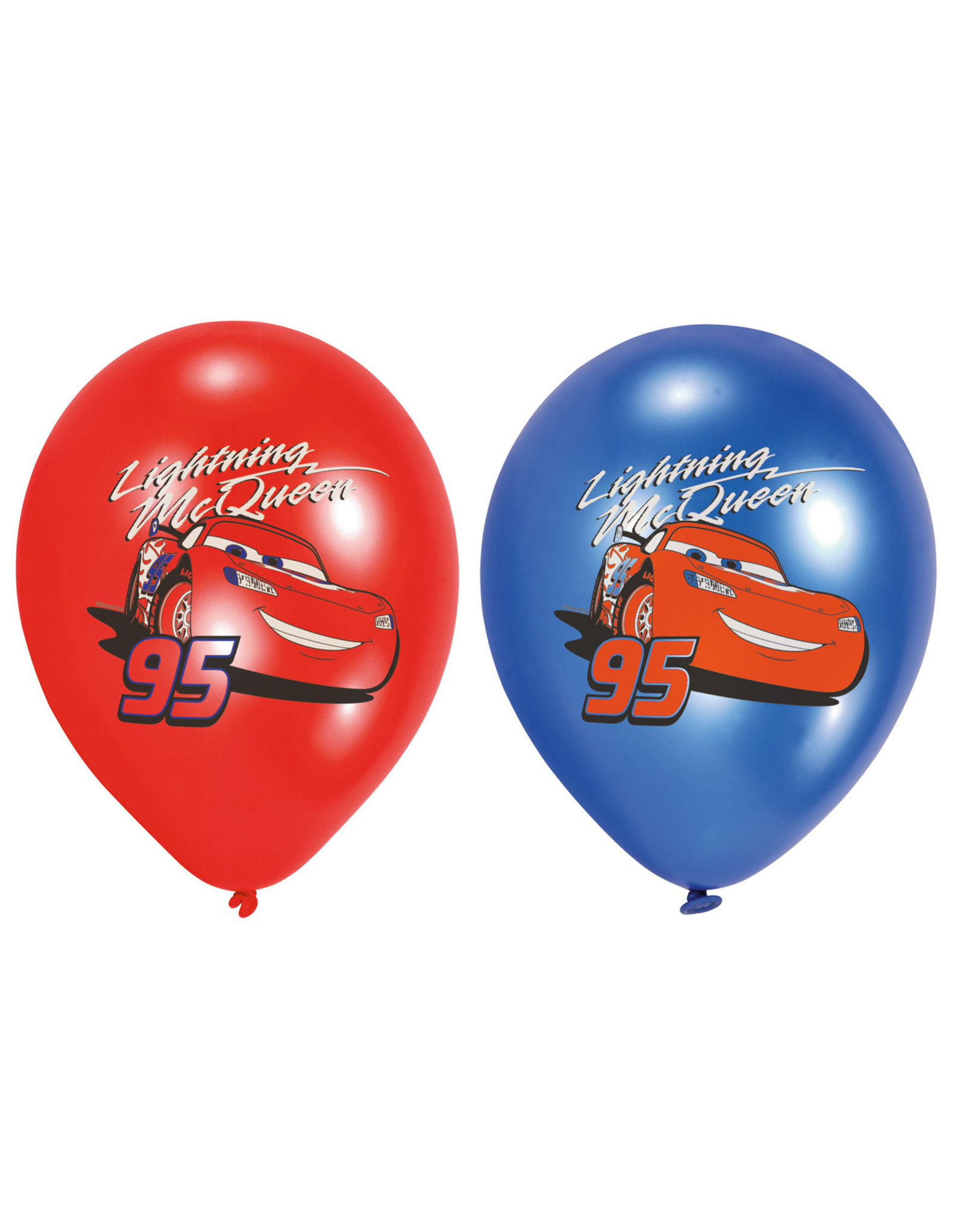 Latex ballonnen Cars 6 stuks 27 cm
