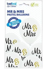 Belbal latex ballonnen Mr & Mrs 6 stuks