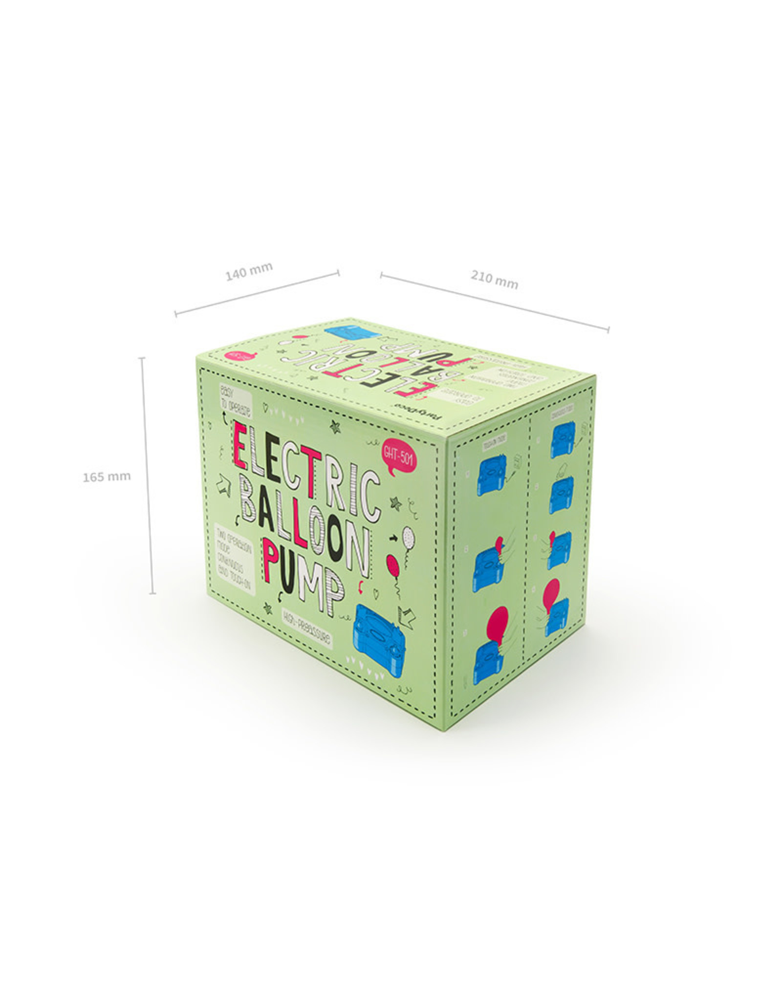 Elektrische pomp met 2 vultuiten blauw