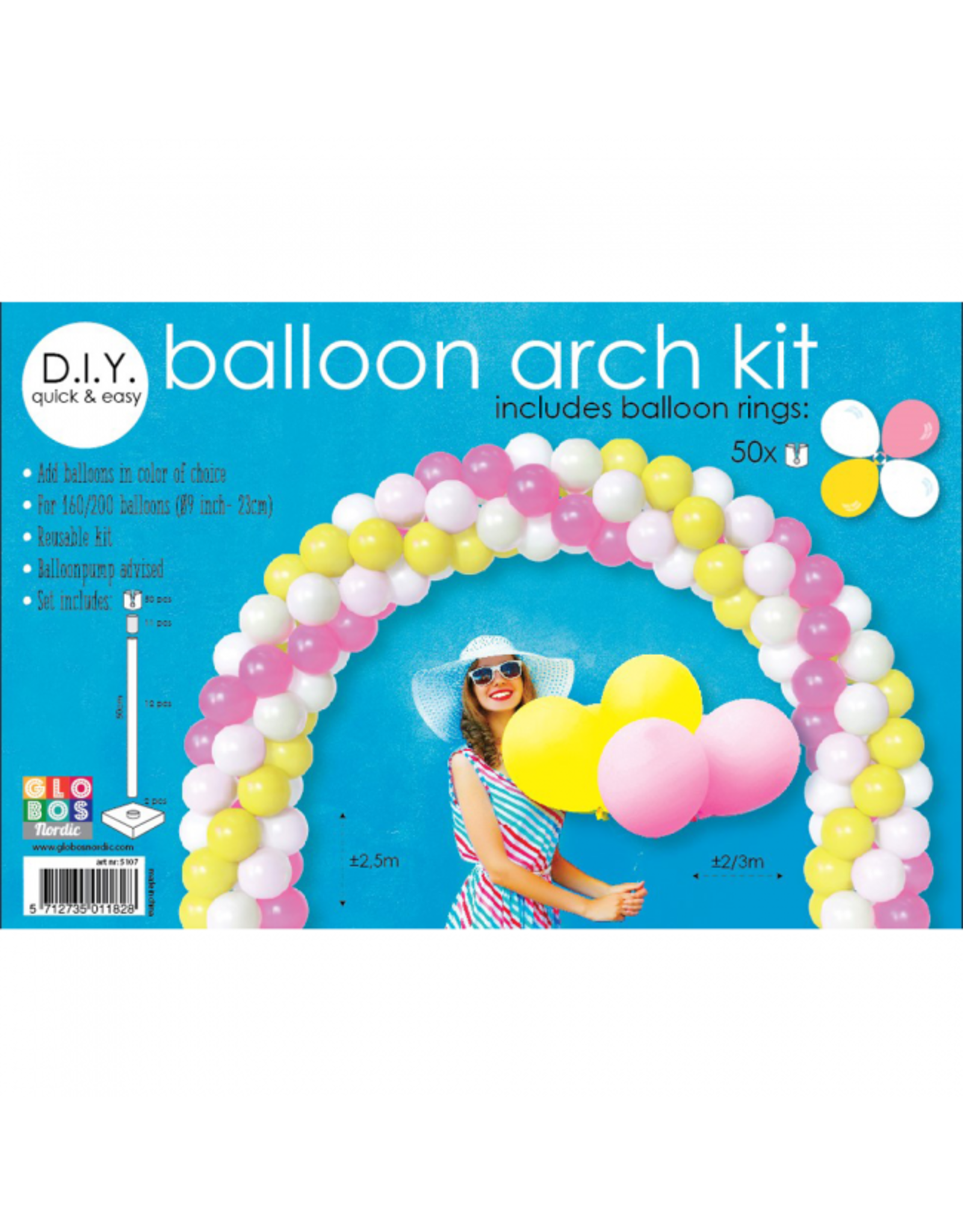 Ballonnenboogset DIY (voor 160-200 ballonnen)