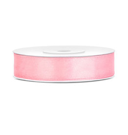 Satijn lint baby roze 12 mm 25 meter