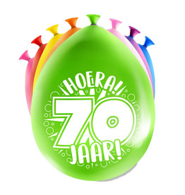 8 party ballonnen 70 jaar